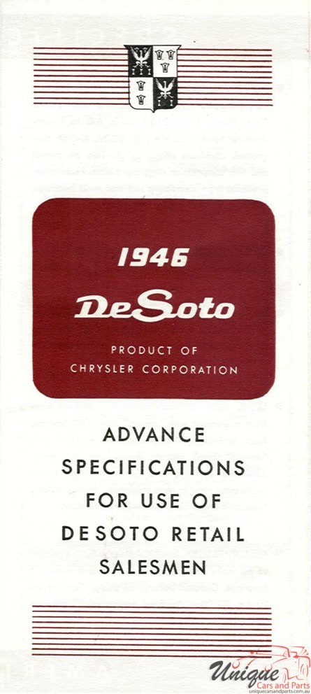 1946 DeSoto Advance Information Brochure Page 1